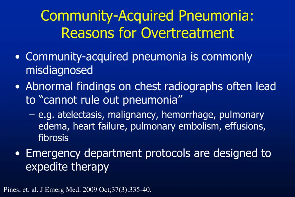 community acquired pneumonia reasons