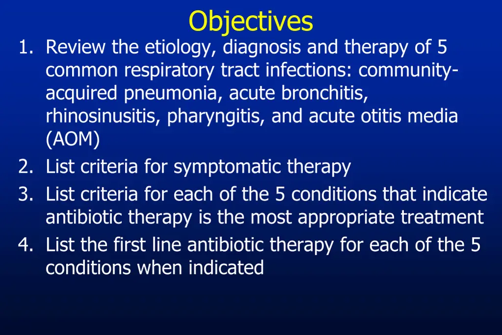 objectives
