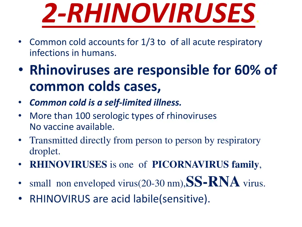 2 rhinoviruses