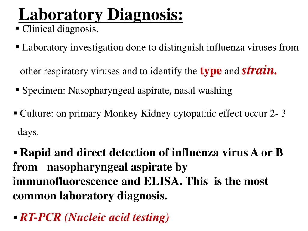 laboratory diagnosis