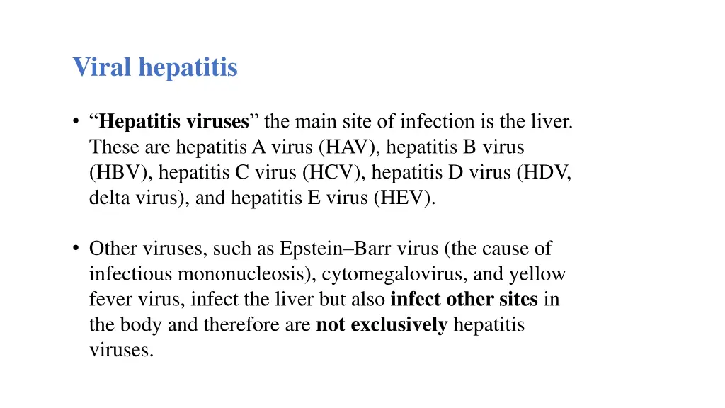 viral hepatitis