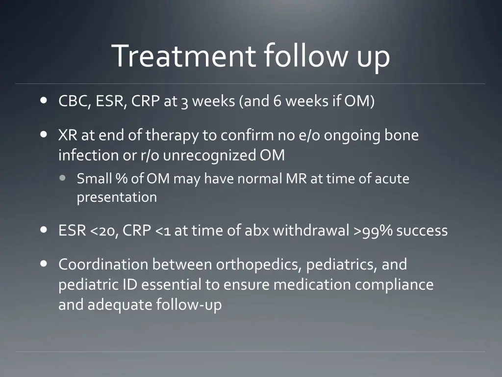 treatment follow up