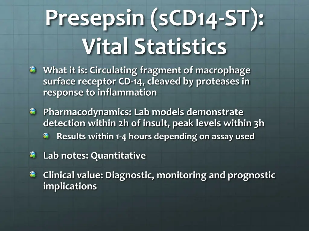 presepsin scd14 st vital statistics
