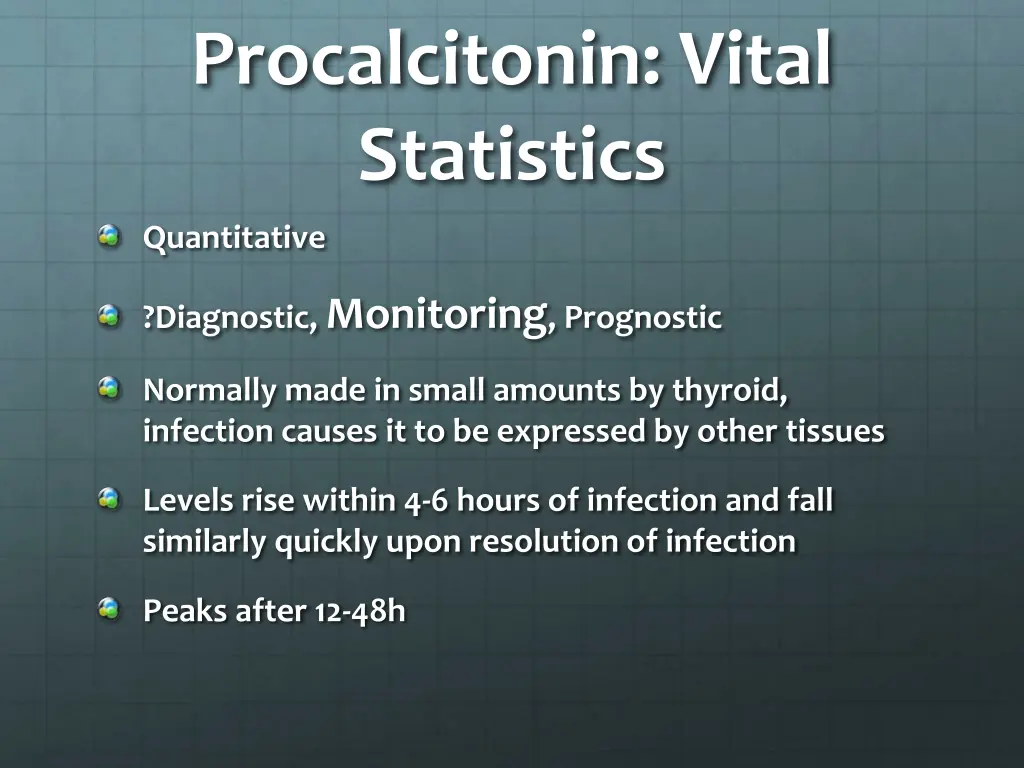procalcitonin vital statistics