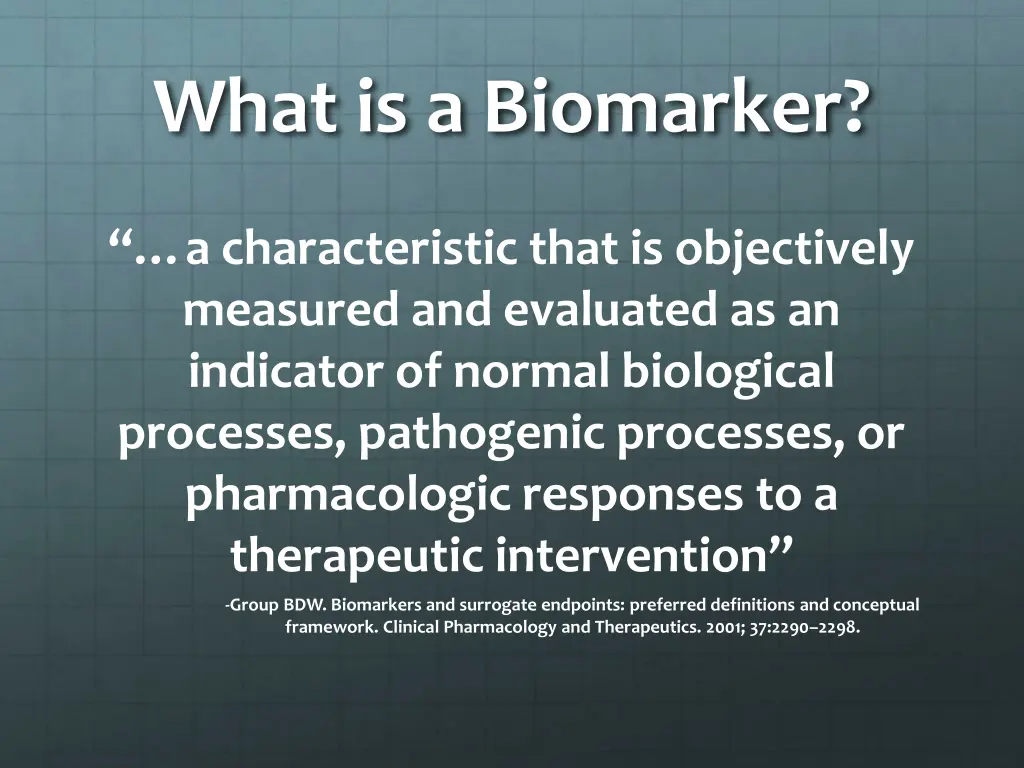 what is a biomarker