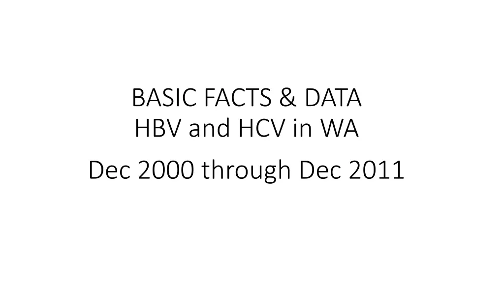 basic facts data hbv and hcv in wa dec 2000