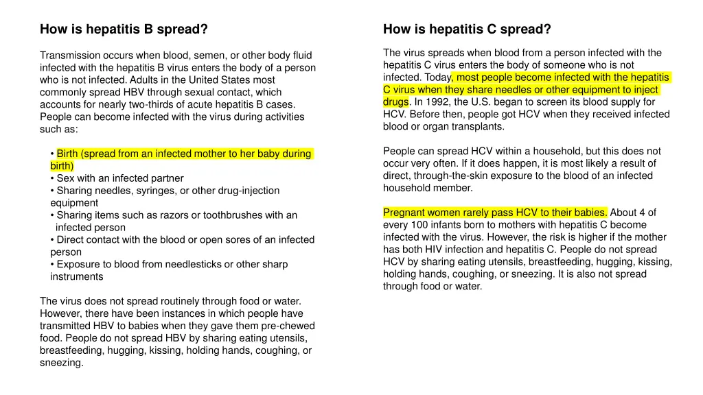 how is hepatitis c spread