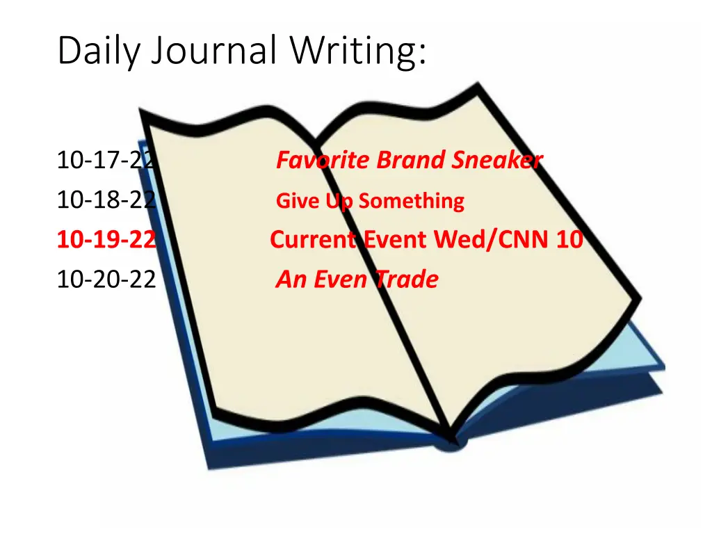 daily journal writing