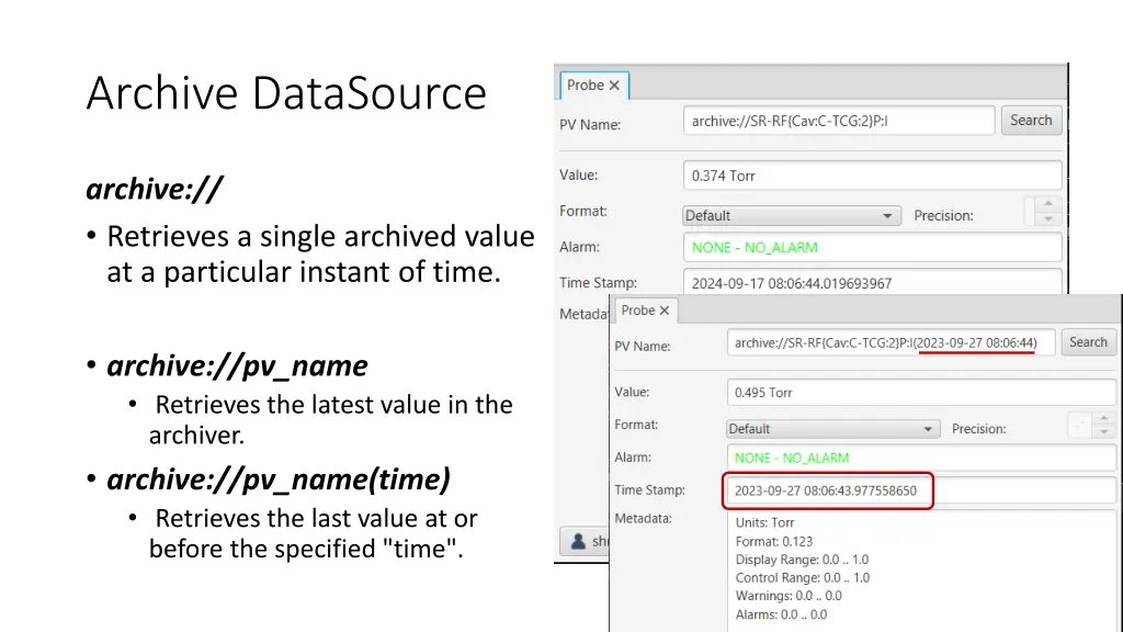 archive datasource