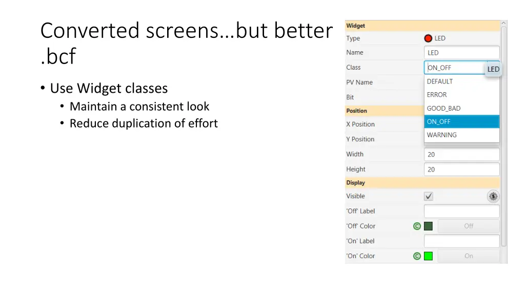 converted screens but better bcf
