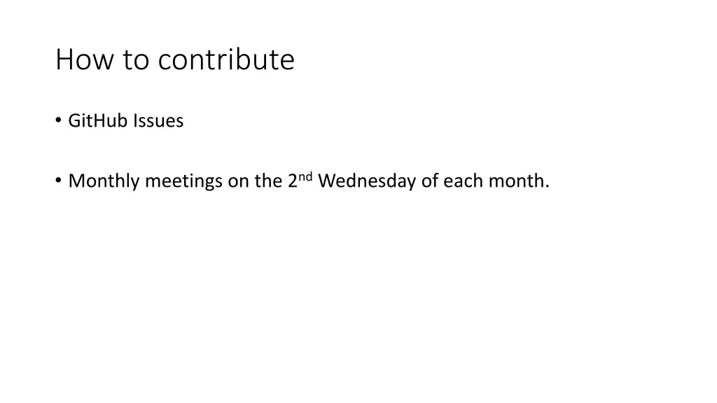 how to contribute