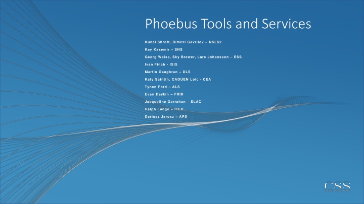 phoebus tools and services