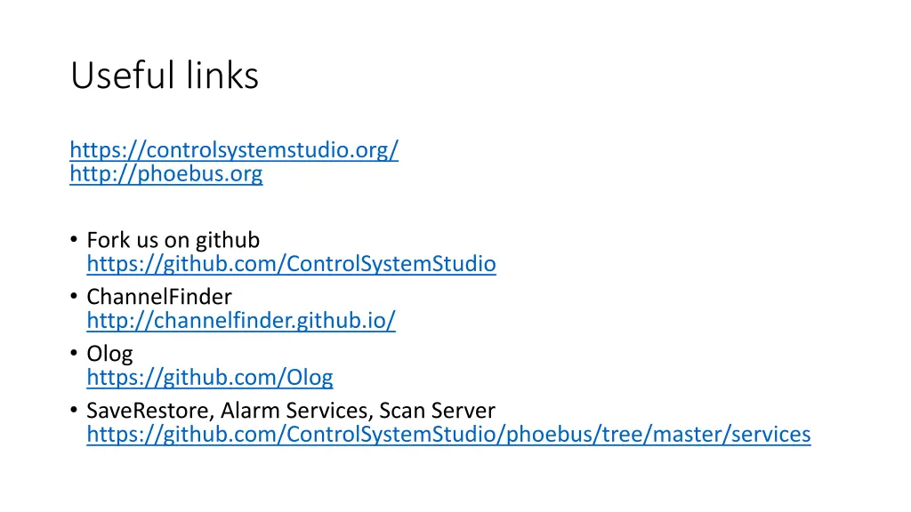 useful links