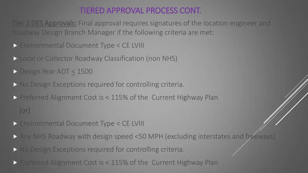 tiered approval process cont tiered approval