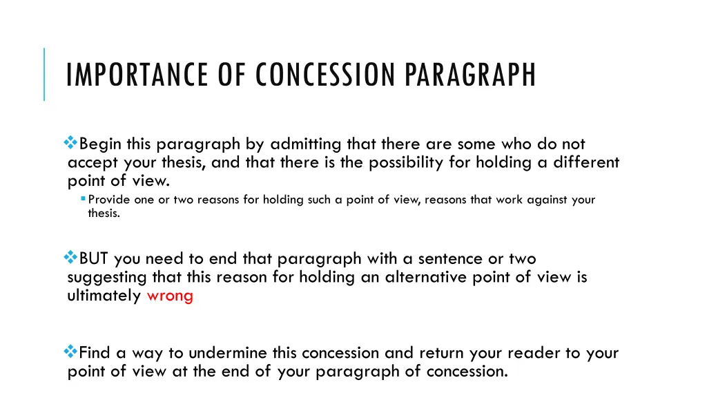 importance of concession paragraph