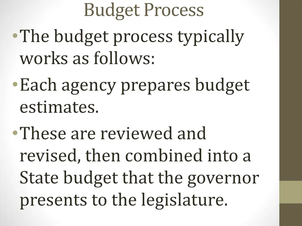 budget process