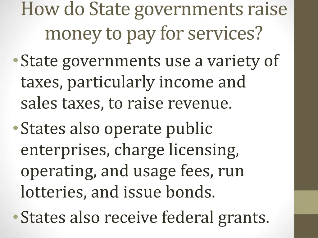 how do state governments raise money