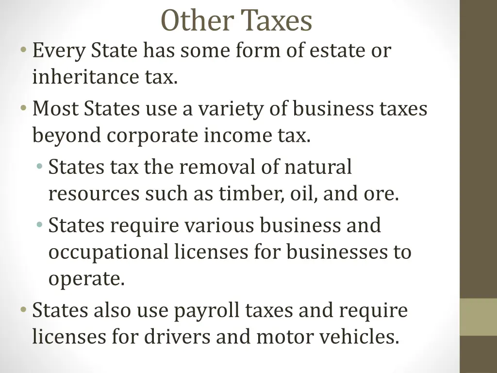 other taxes