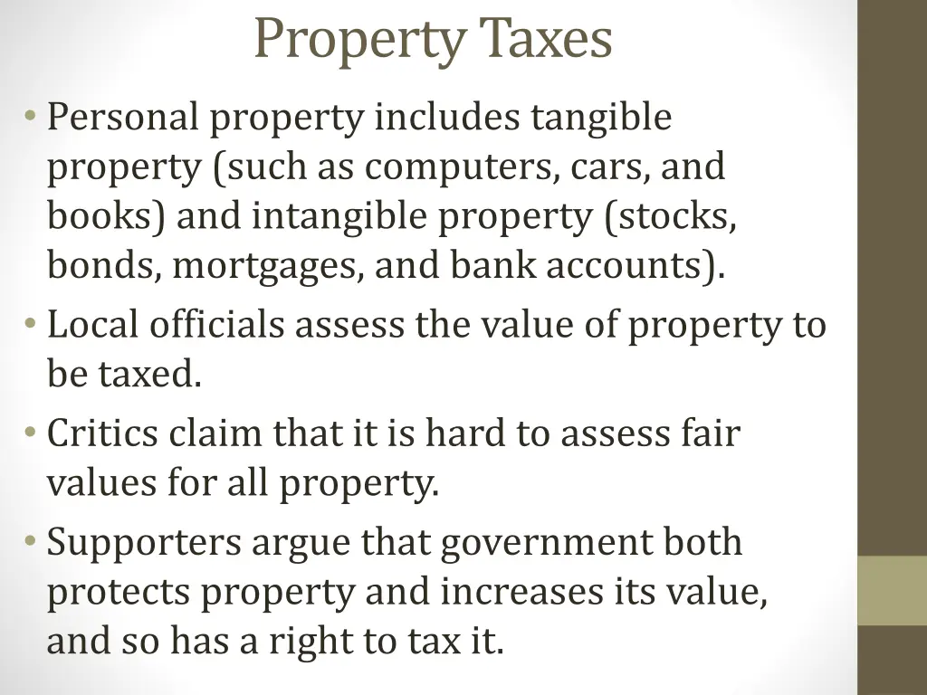property taxes 1