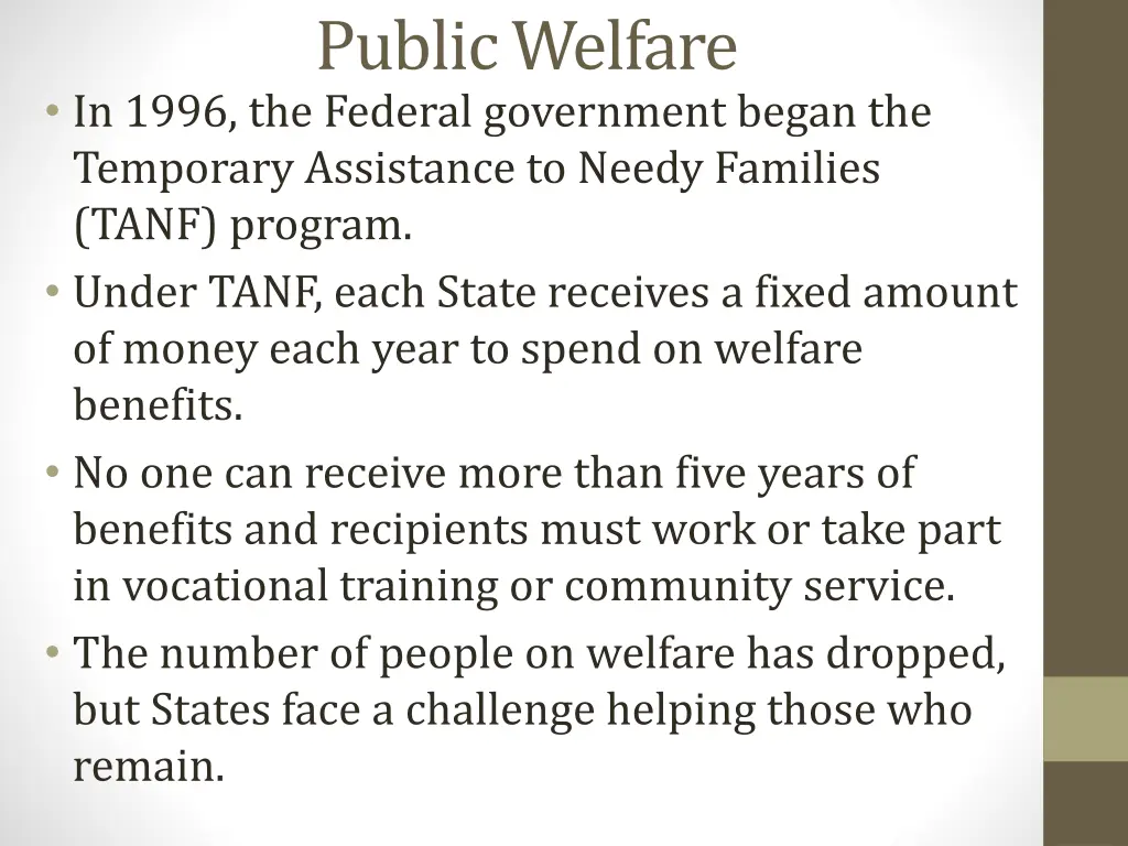 public welfare 1