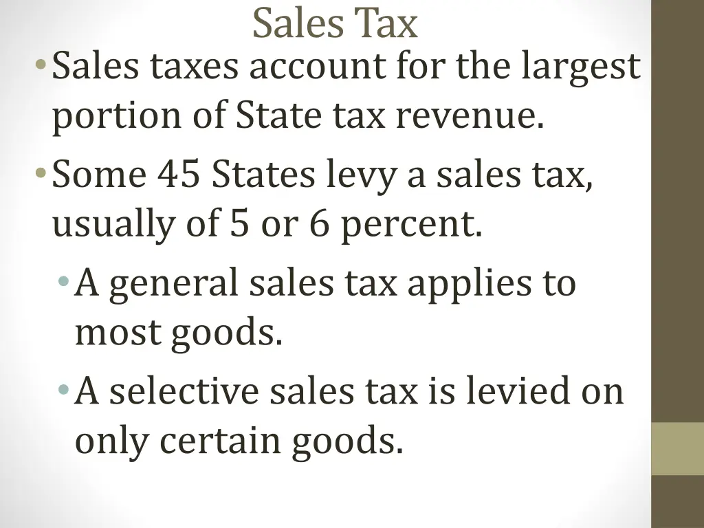 sales tax