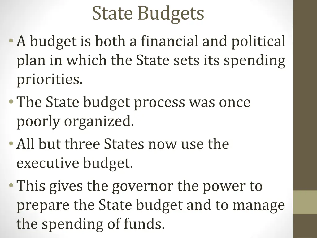 state budgets