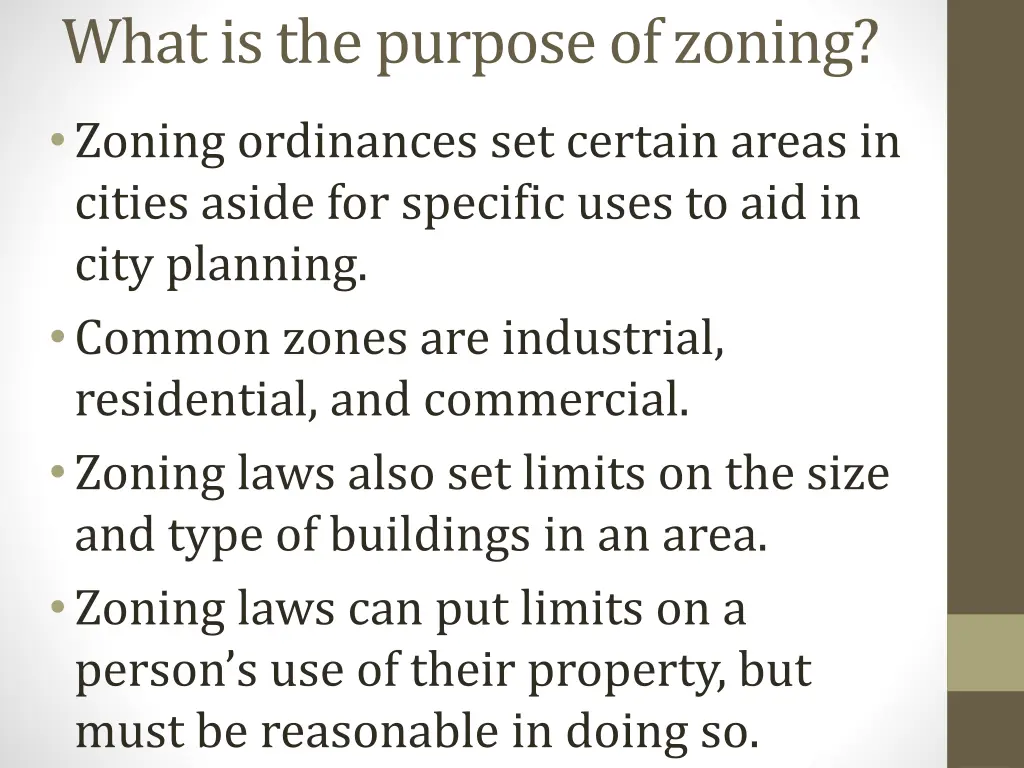 what is the purpose of zoning