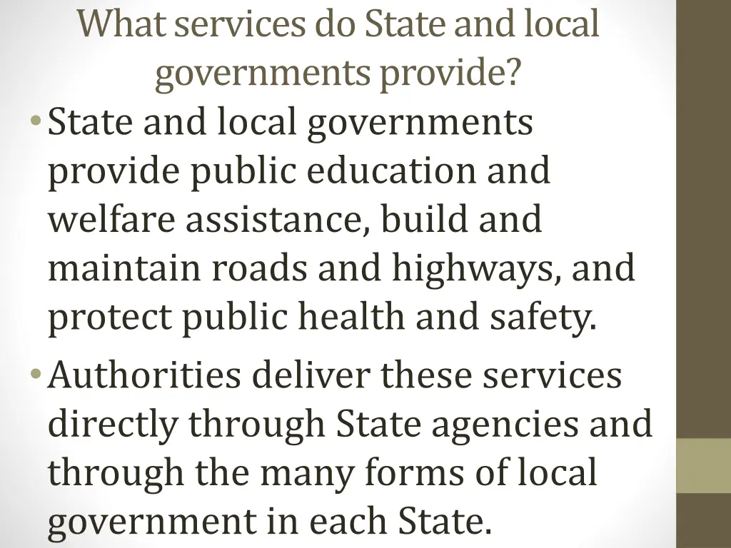 what services do state and local governments