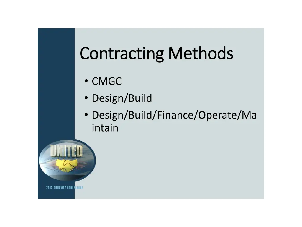 contracting methods contracting methods