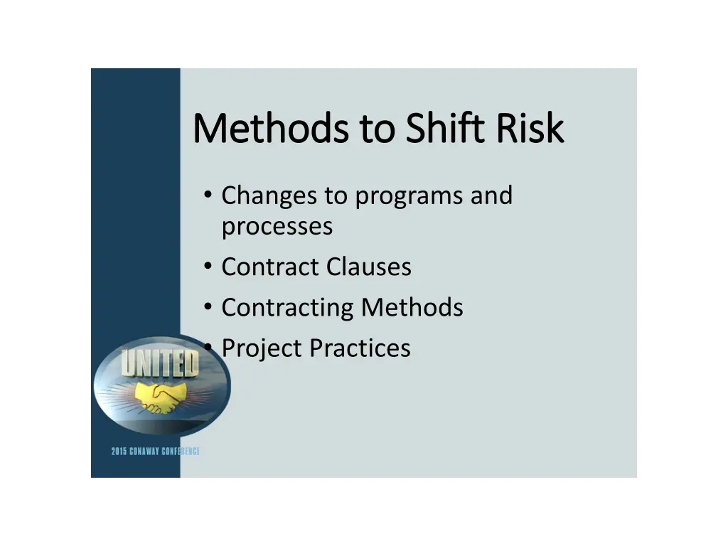 methods to shift risk methods to shift risk