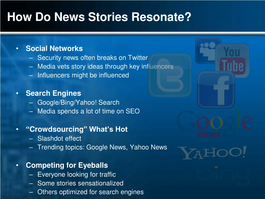 how do news stories resonate