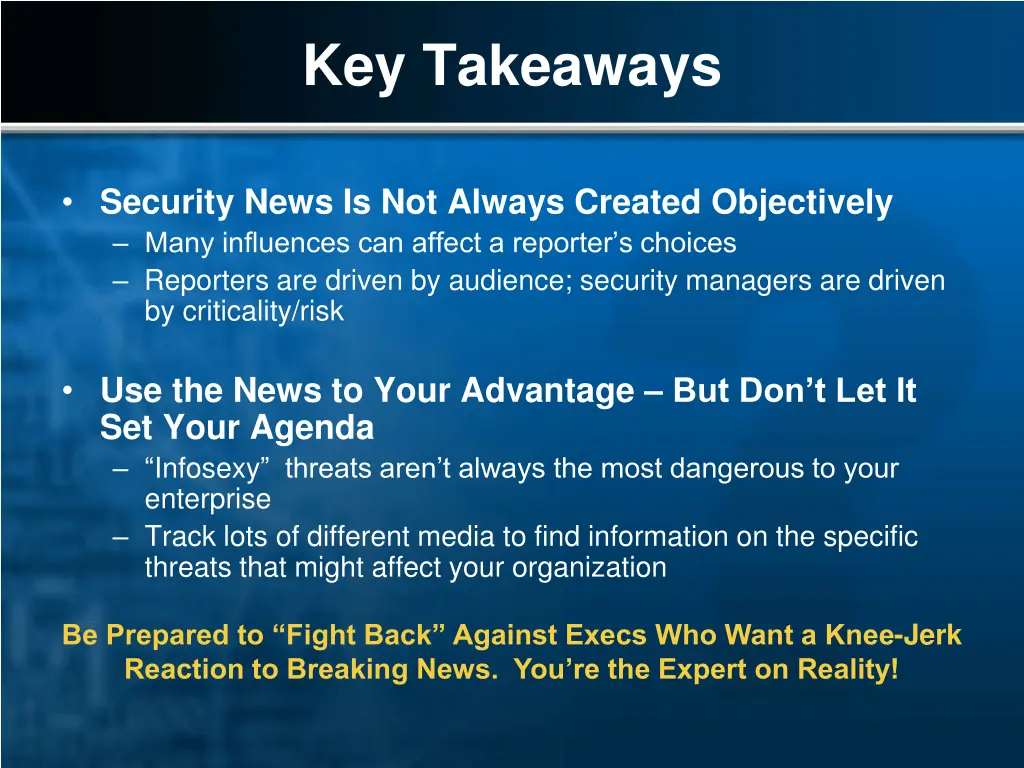 key takeaways