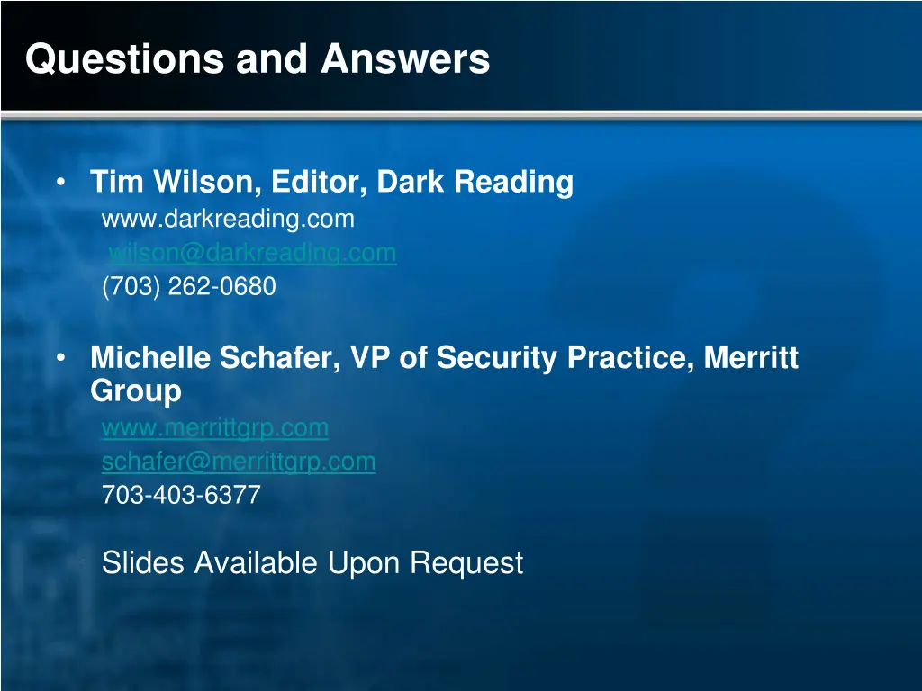 questions and answers