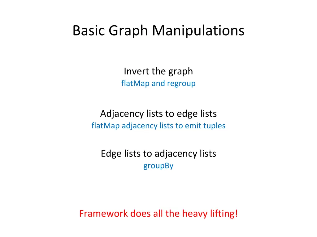 basic graph manipulations