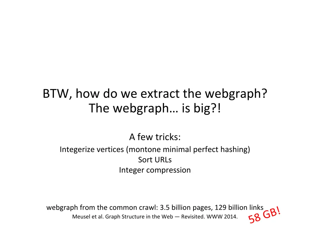 btw how do we extract the webgraph the webgraph