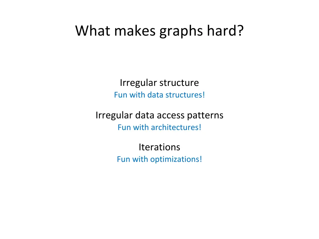 what makes graphs hard