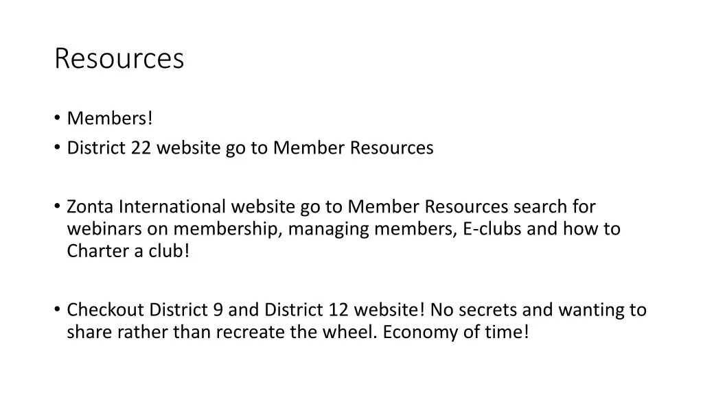 resources