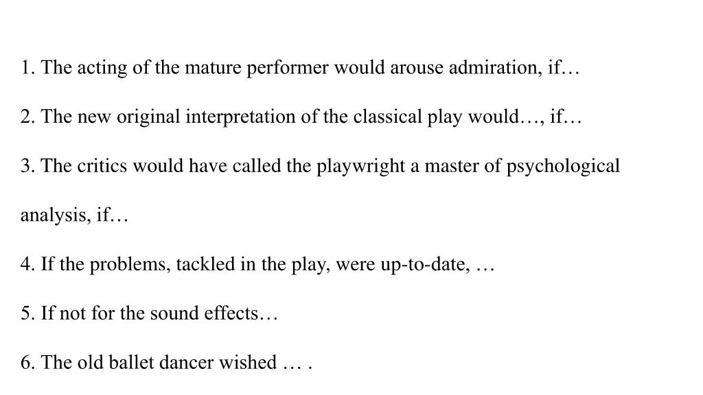 1 the acting of the mature performer would arouse