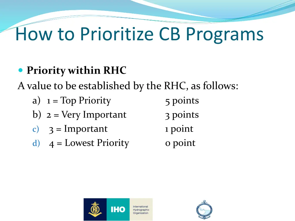 how to prioritize cb programs 1