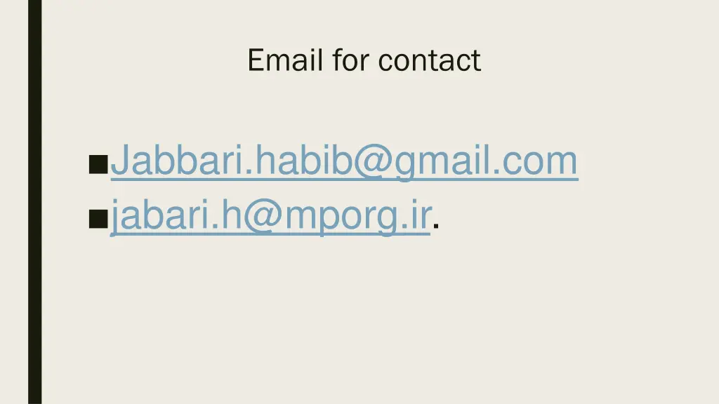 email for contact