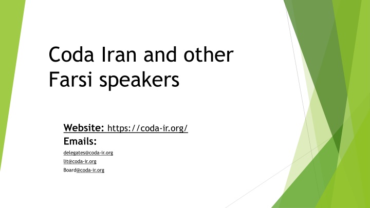 coda iran and other farsi speakers