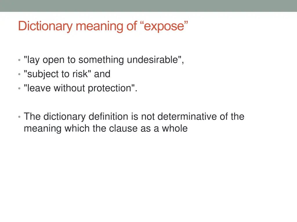 dictionary meaning of expose
