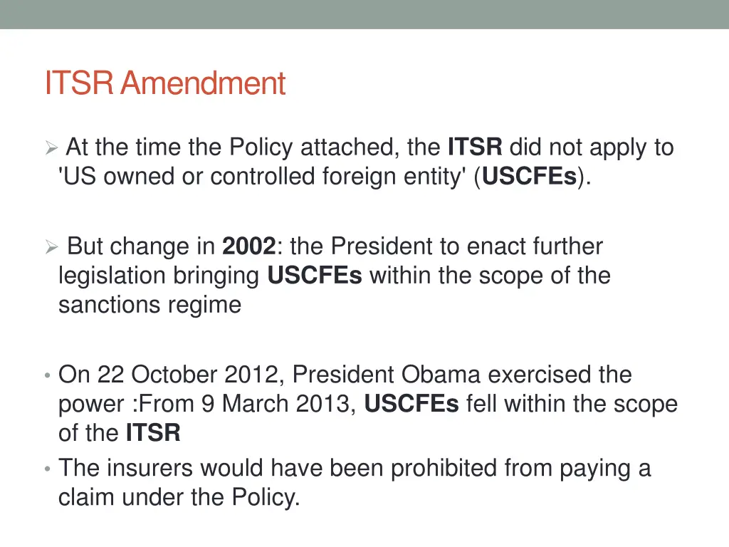 itsr amendment