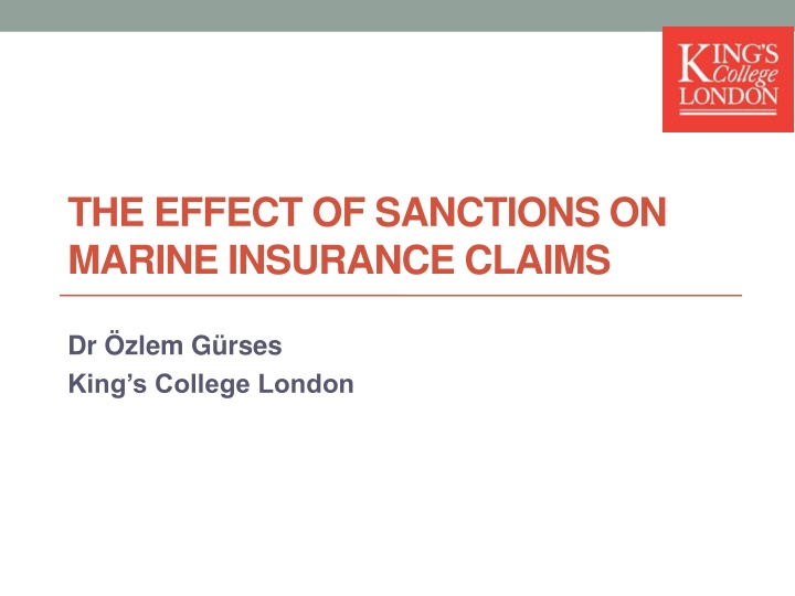 the effect of sanctions on marine insurance claims