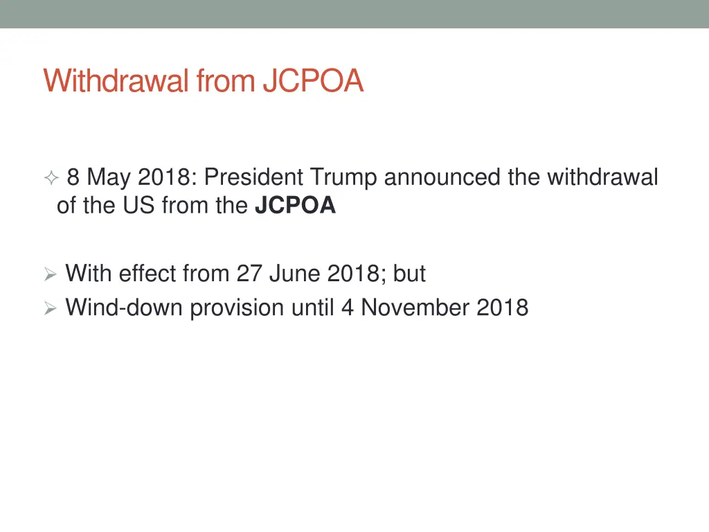 withdrawal from jcpoa