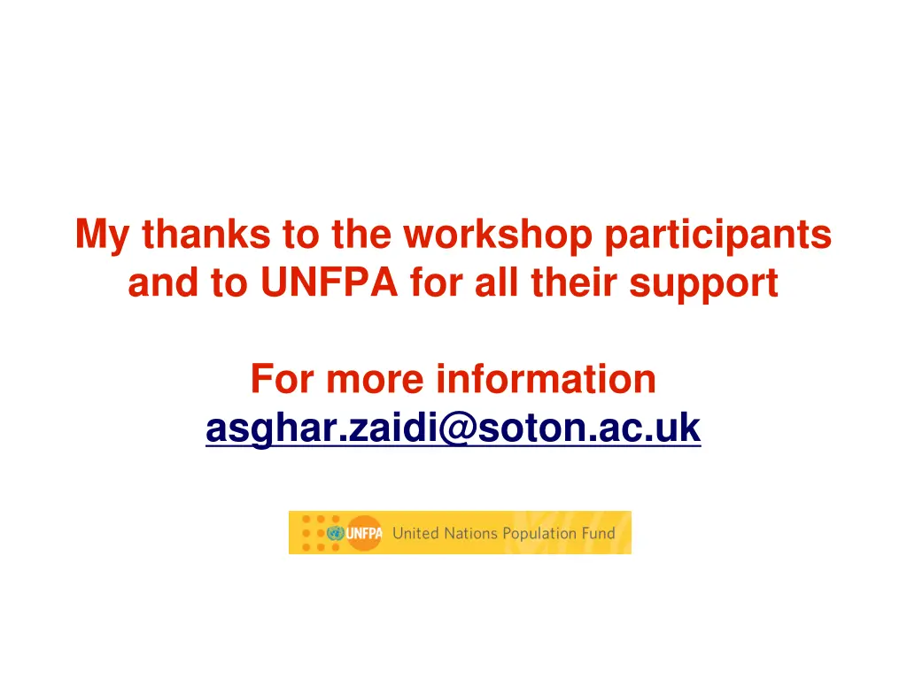 my thanks to the workshop participants