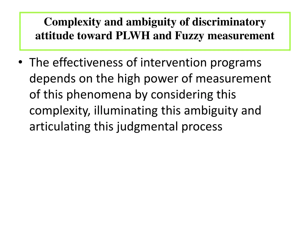 complexity and ambiguity of discriminatory 1