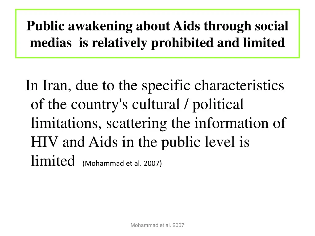 public awakening about aids through social medias