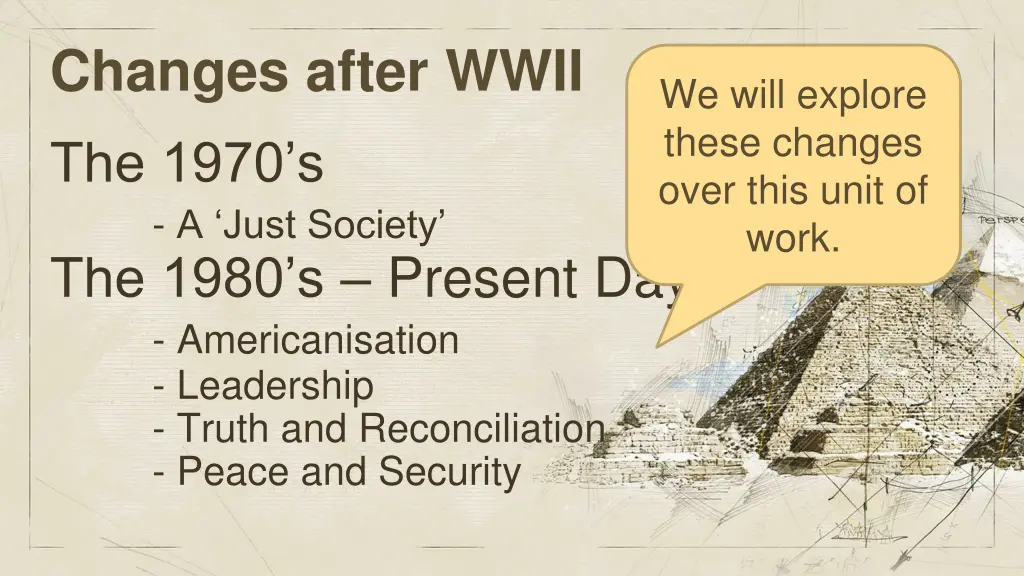 changes after wwii the 1970 s a just society