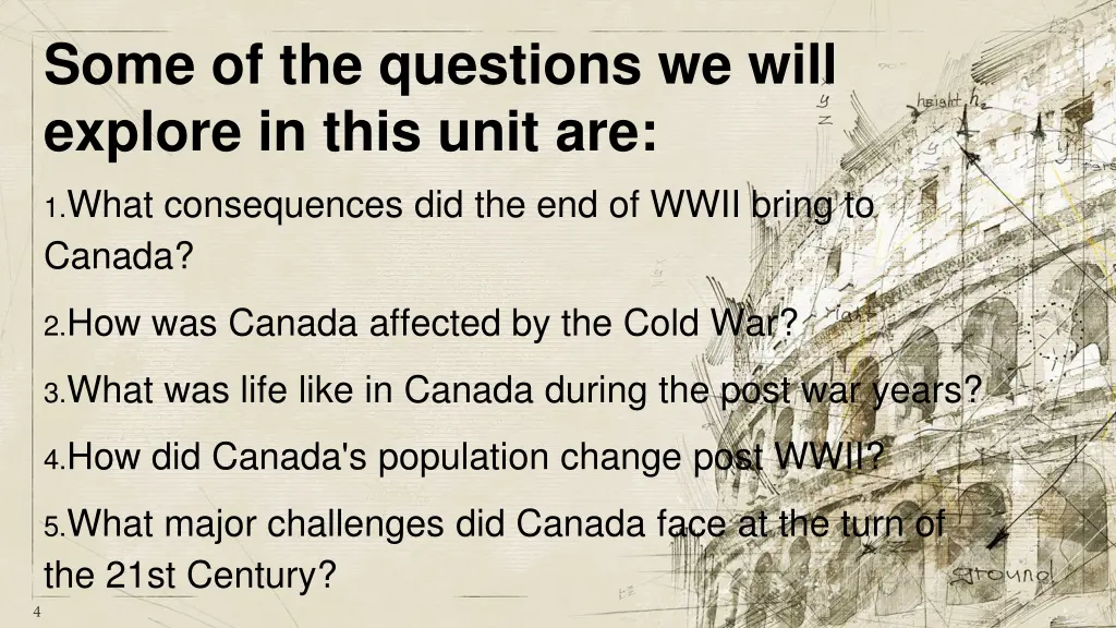 some of the questions we will explore in this